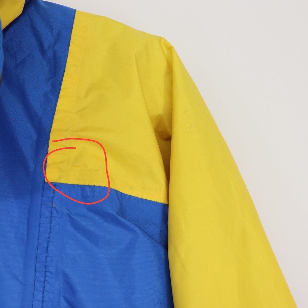The North Face Vintage Gore-Tex Anorak Colorblock Jacket Mens XS Blue Yellow - Picture 9 of 12